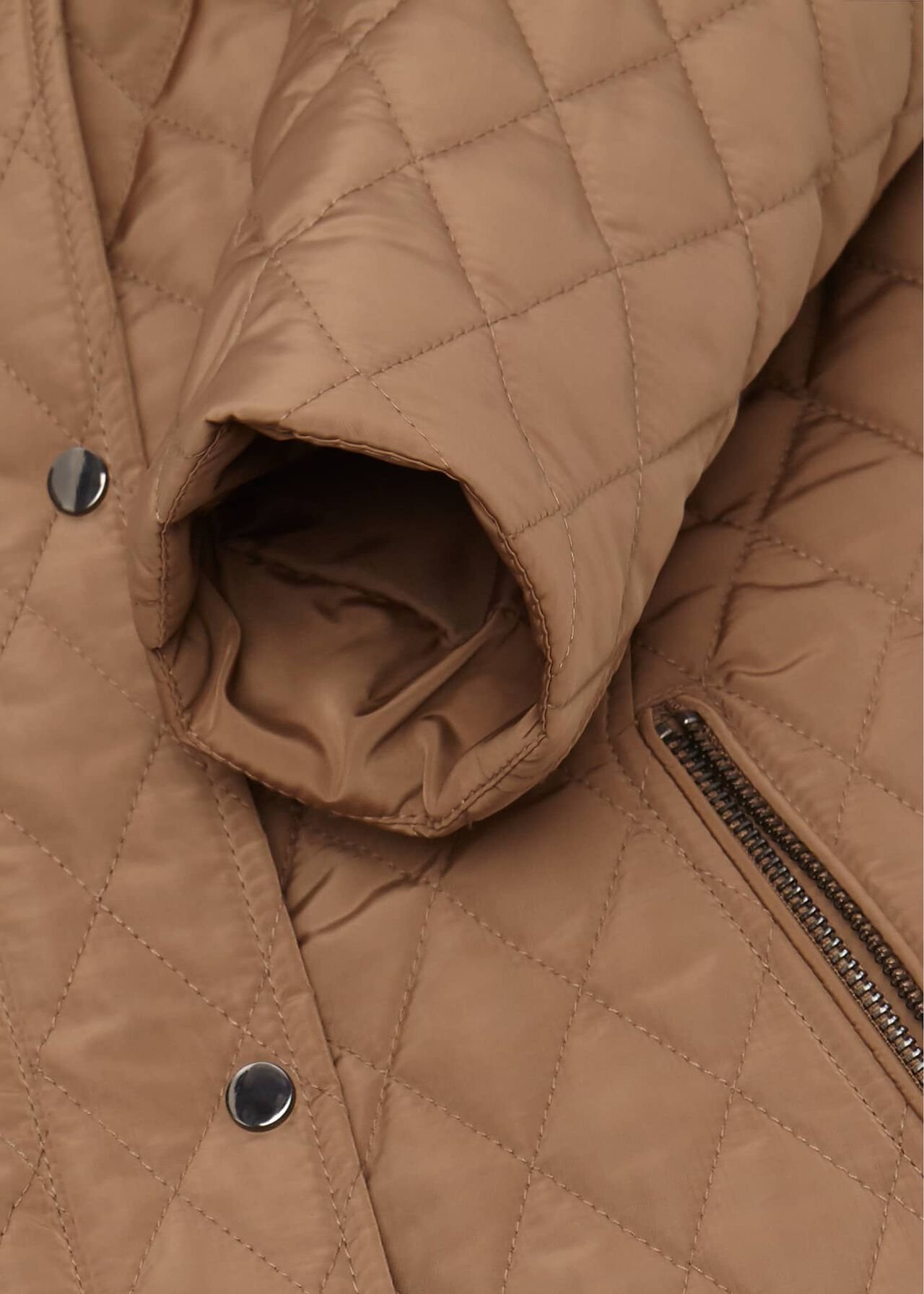 Thandie Quilted Jacket, Camel, hi-res