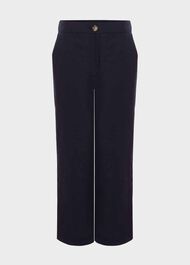 Lillie Linen Trousers, True Navy, hi-res