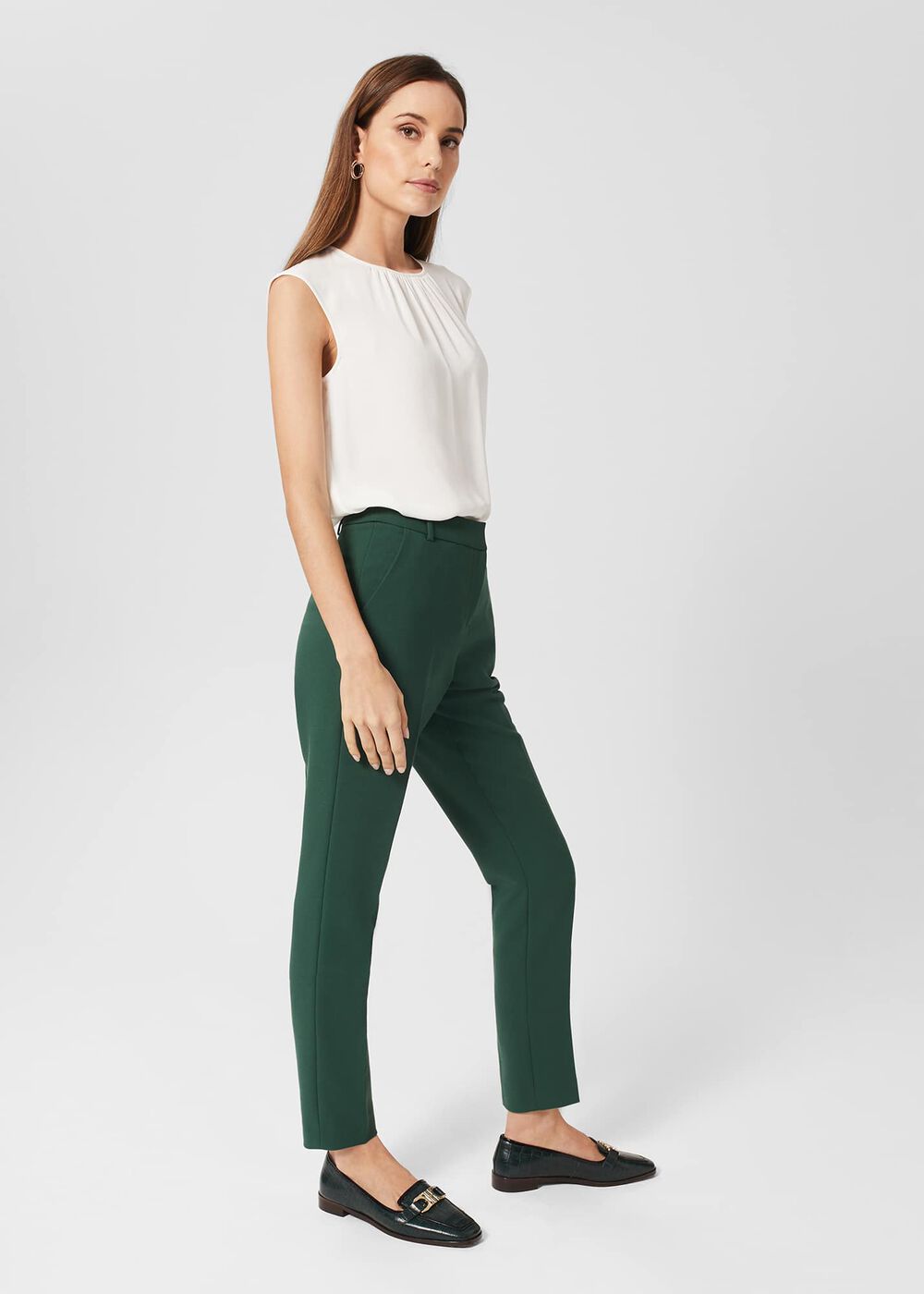 Petite Suki Trousers, Rich Sage Green, hi-res