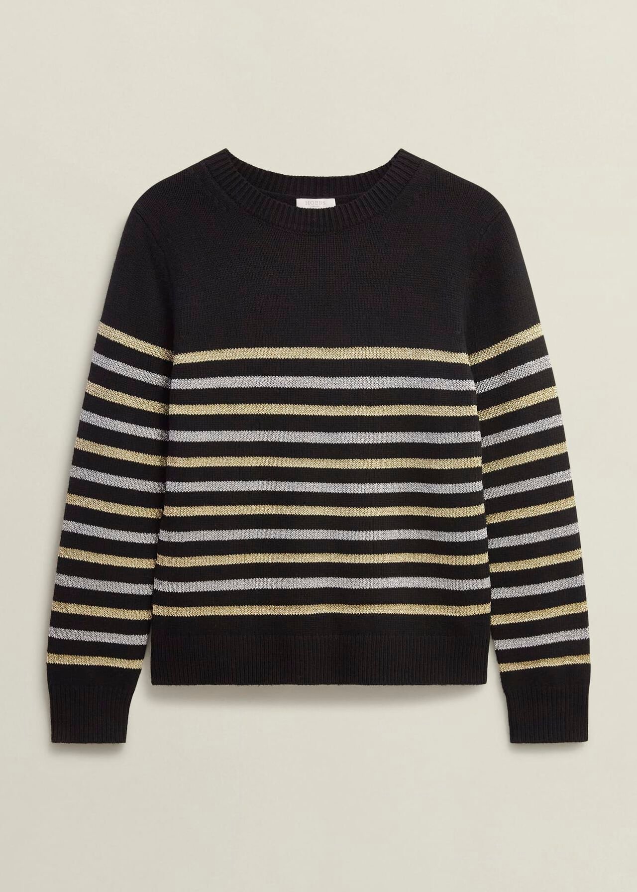 Destiny Sparkle Stripe Jumper , Black Multi, hi-res