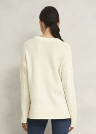 Nell Chunky Cable Turtle Neck Jumper, Hobbs Ivory, hi-res