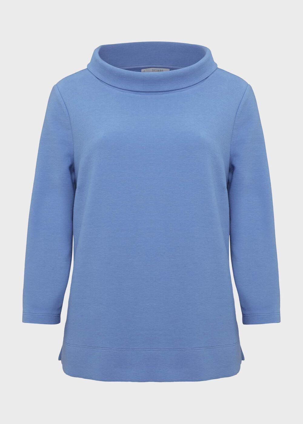 Betsy Textured Top With Cotton , Antique Blue, hi-res