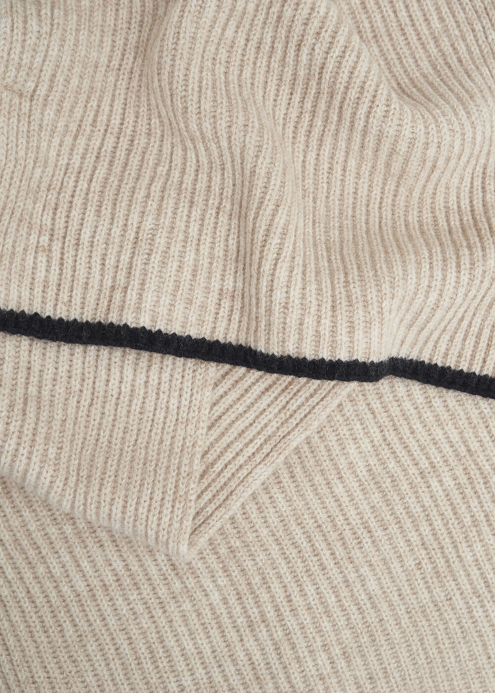 Acacia Knit Scarf, Beige Black, hi-res