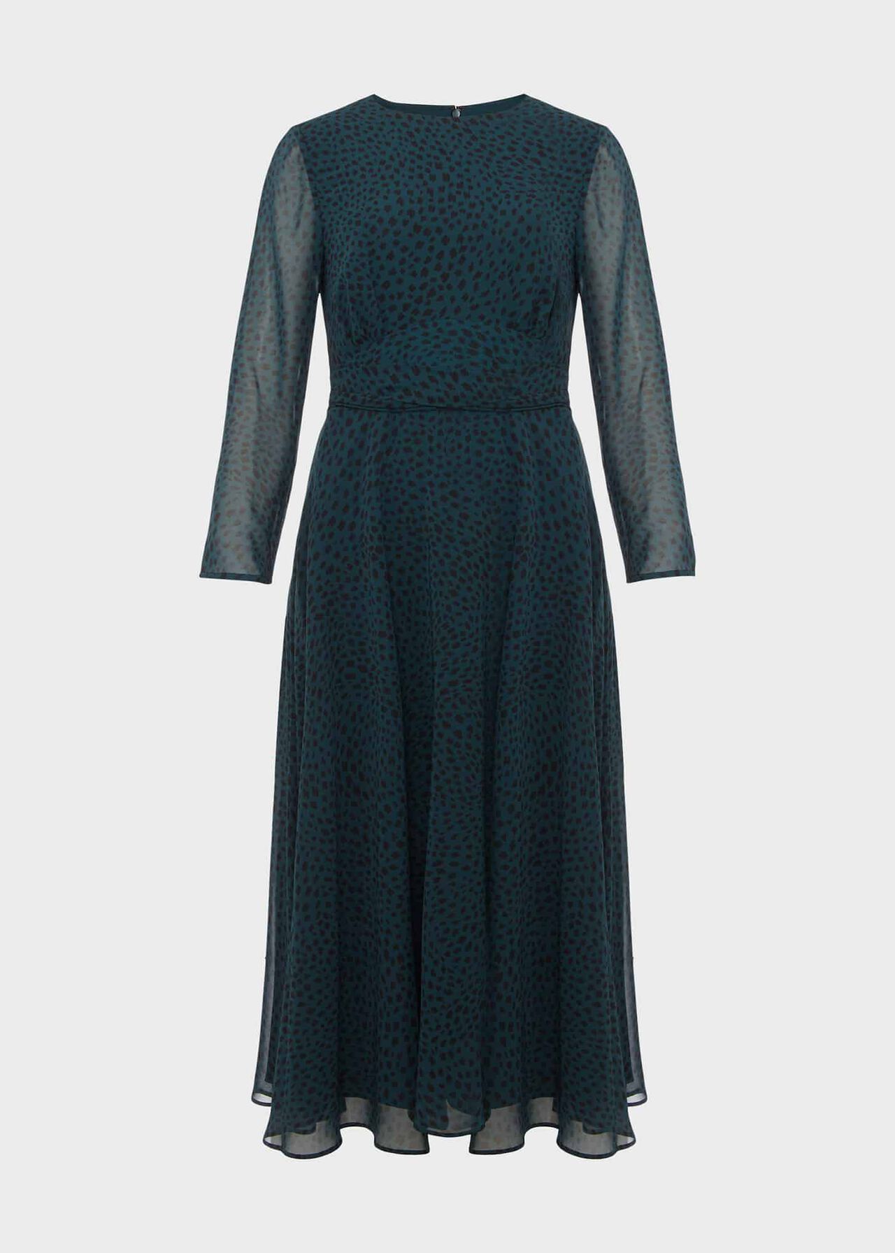Mimi Printed Dress, Pine Green, hi-res