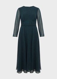 Mimi Printed Dress, Pine Green, hi-res
