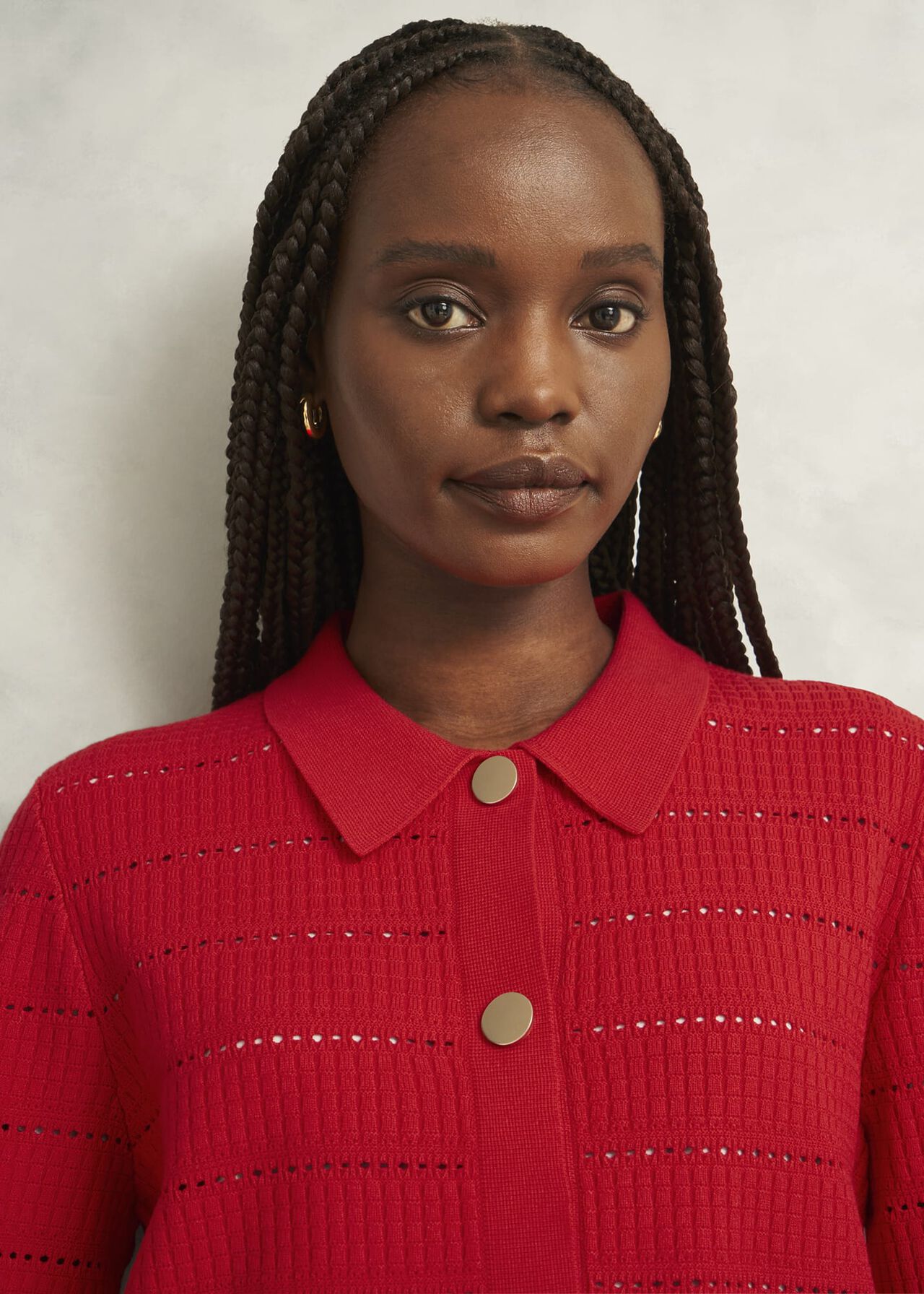 Tessa Knitted Jacket, Petunia Red, hi-res