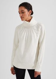 Shauna Cable Jumper With Alpaca, Ivory, hi-res