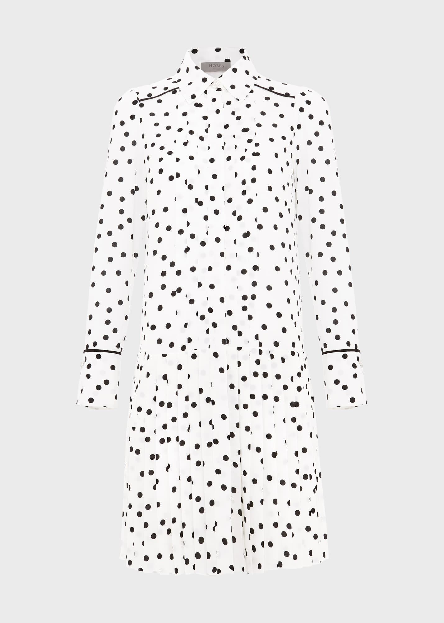 ＊ホッブスロンドン＊ FRANCESCA PLEATED SPOT DRESS Francesca Pleated Spot Dress | Hobbs UK |