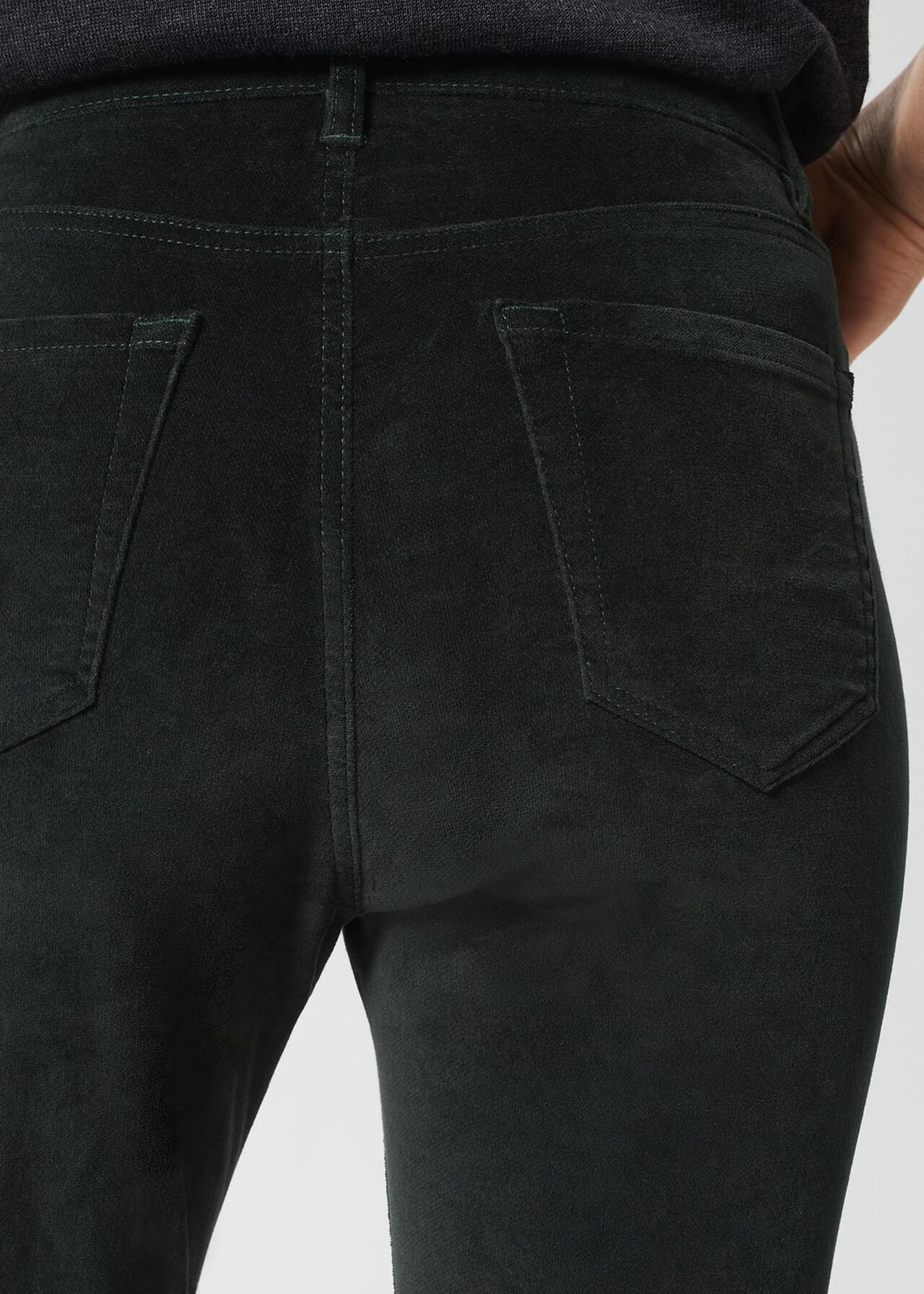 Gia Velvet Jeans , Dark Green, hi-res