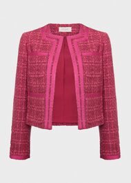 Ramona Tweed Jacket, Berry, hi-res