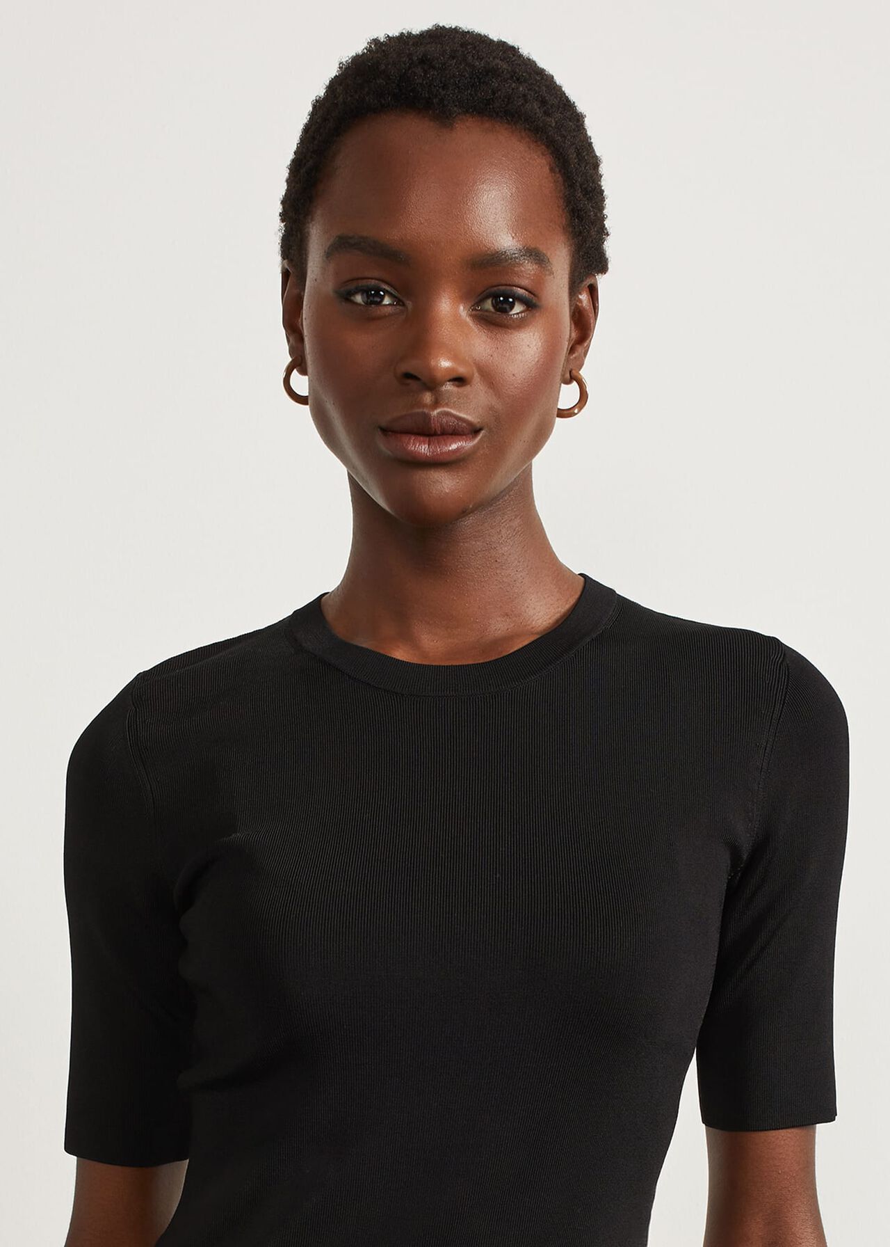 Harmon Knitted Top, Hobbs Black, hi-res