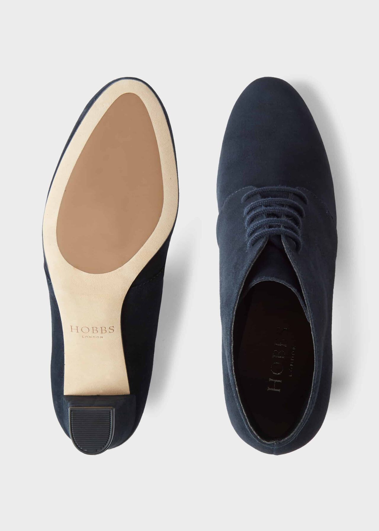 Patricia Suede Ankle Boots, Navy, hi-res