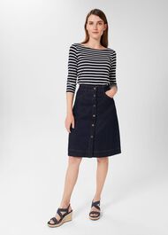 Tabatha Denim Skirt, Indigo, hi-res