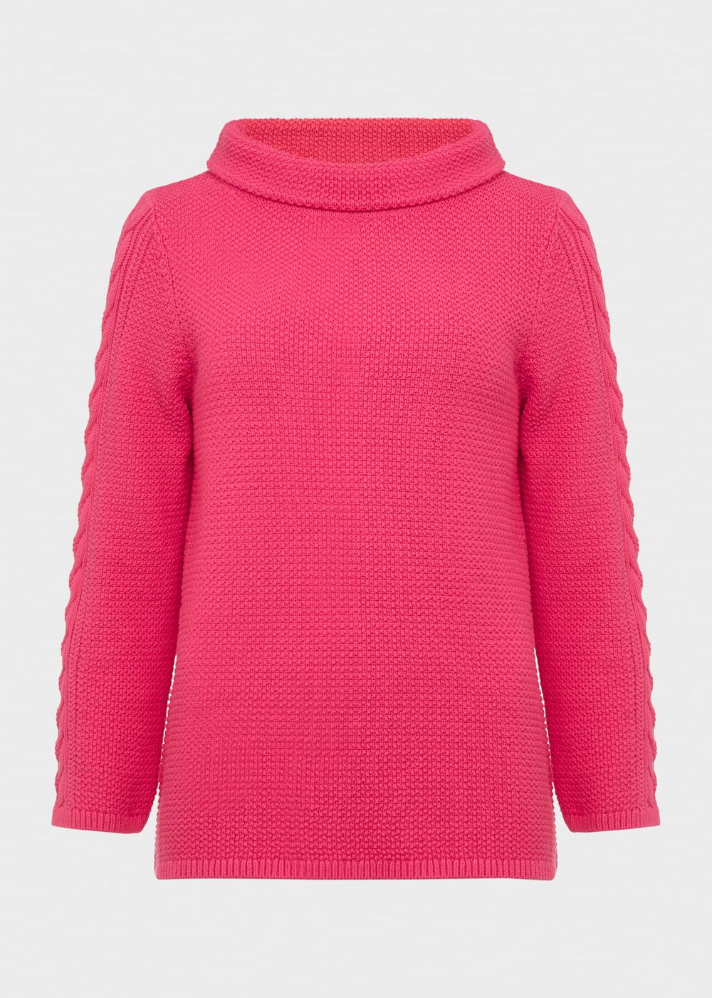 Camilla Cotton Sweater, Azalea Pink, hi-res