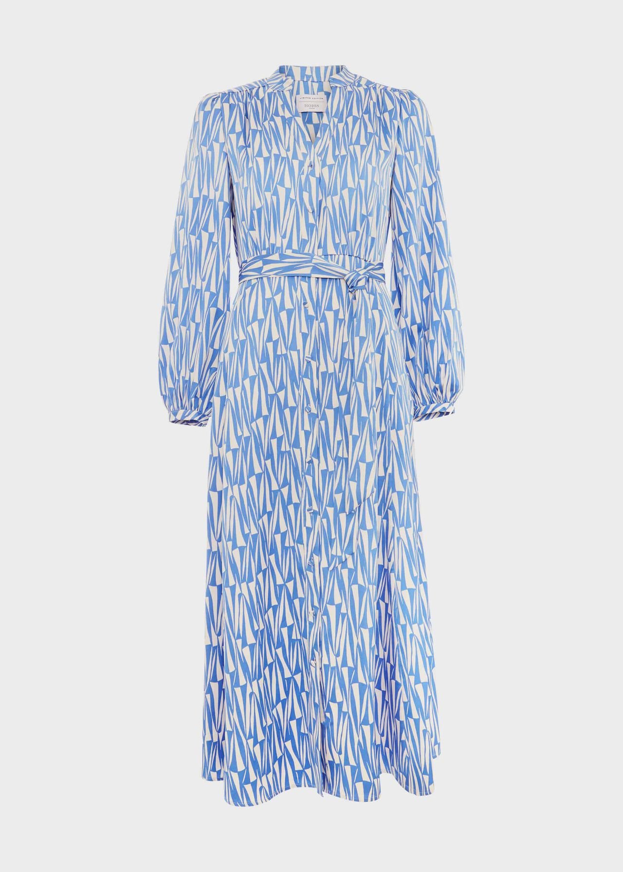 Deanery Midi Dress, Blue Ivory, hi-res