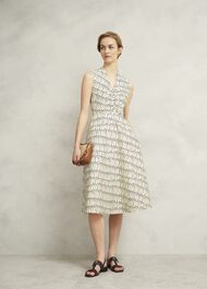 Ruthie Spot Dress, Cream Black, hi-res