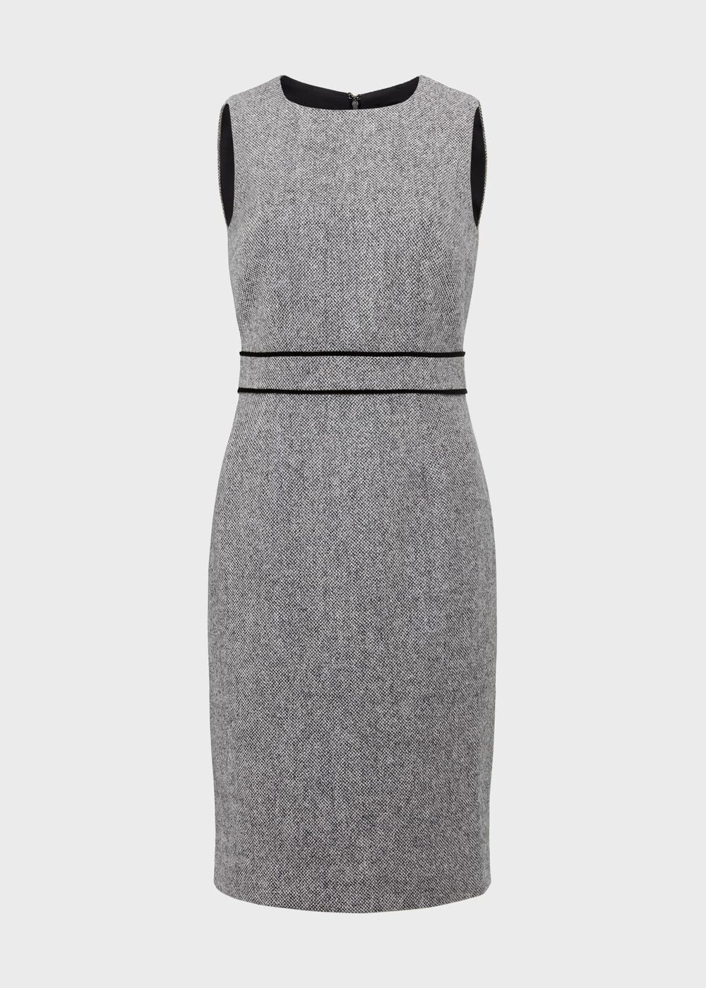 Elle Wool Dress, Black White, hi-res