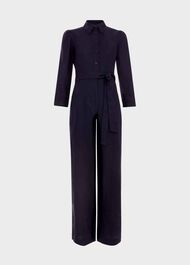 Ceira Linen Jumpsuit, True Navy, hi-res