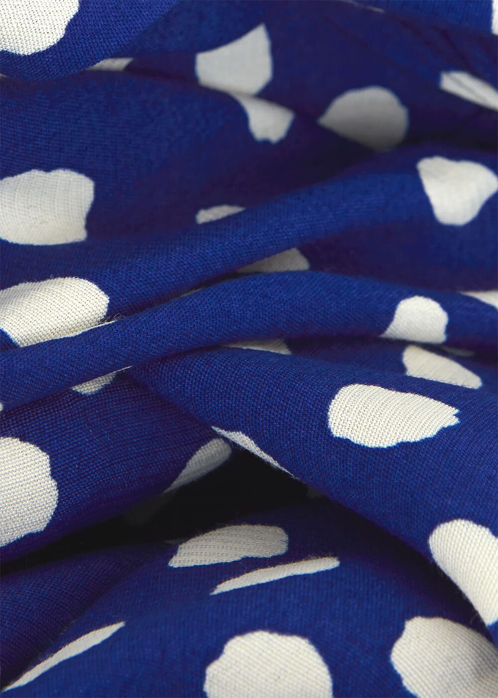 Petite Adela Spot A-Line Dress, Deep Blue Cream, hi-res