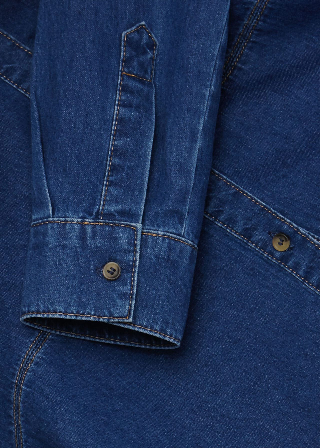 Mireya Denim Shirt, Mid Wash, hi-res