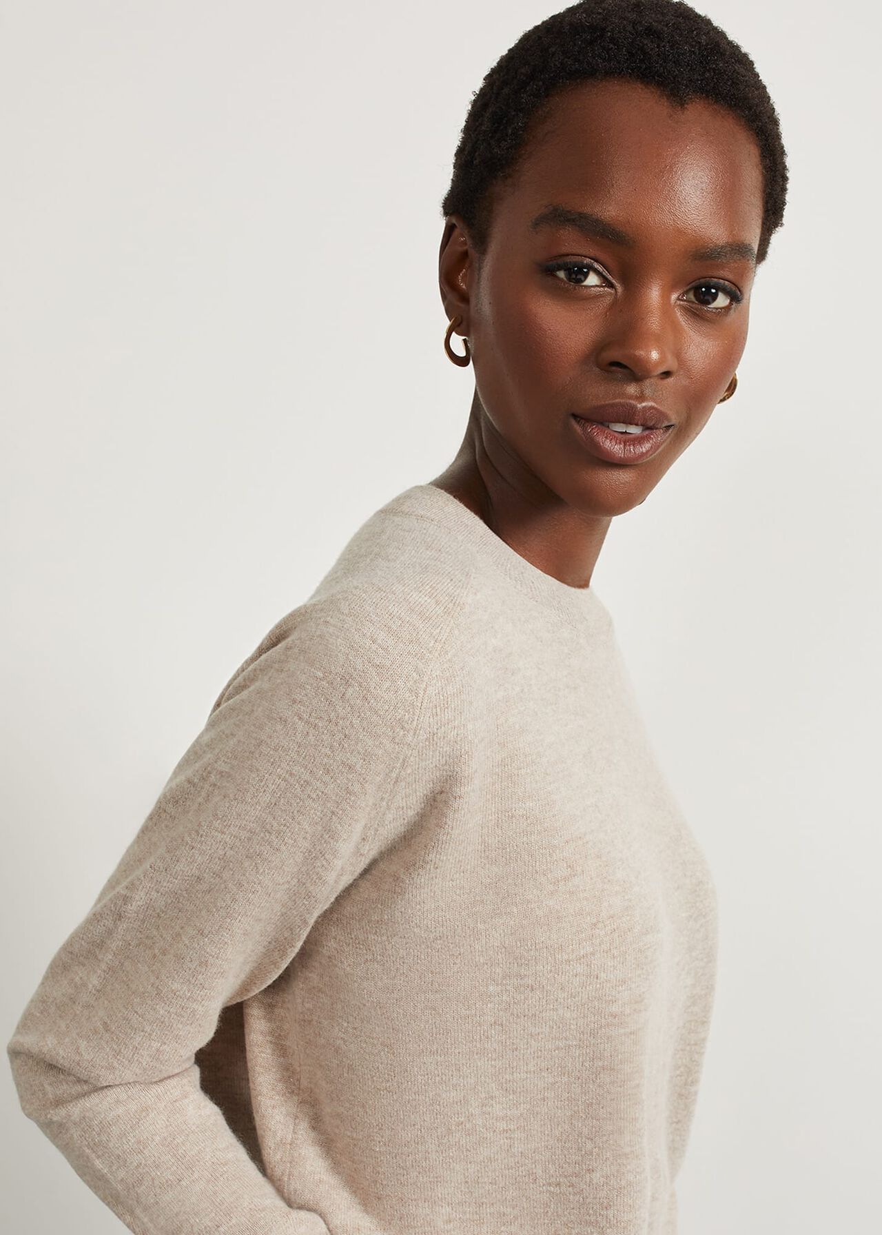 Miller Sweater With Cashmere, Camel Marl, hi-res