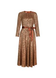 Salma Sequin Fit And Flare Dress, Copper, hi-res
