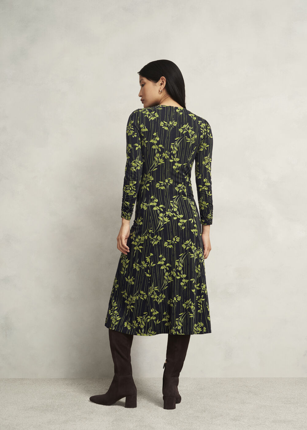 Petite Alison Dress, Navy Green, hi-res