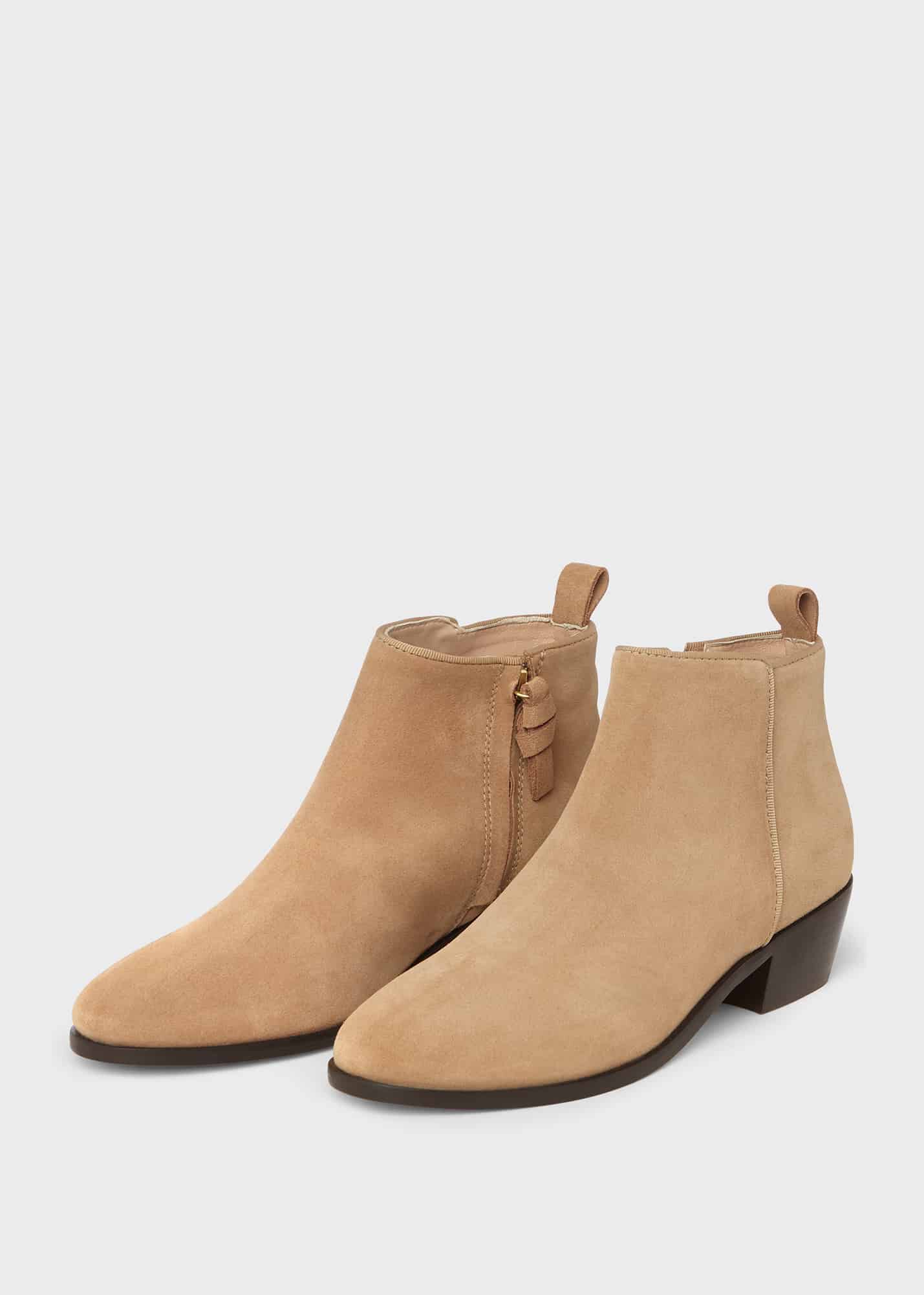 camel suede ankle boots