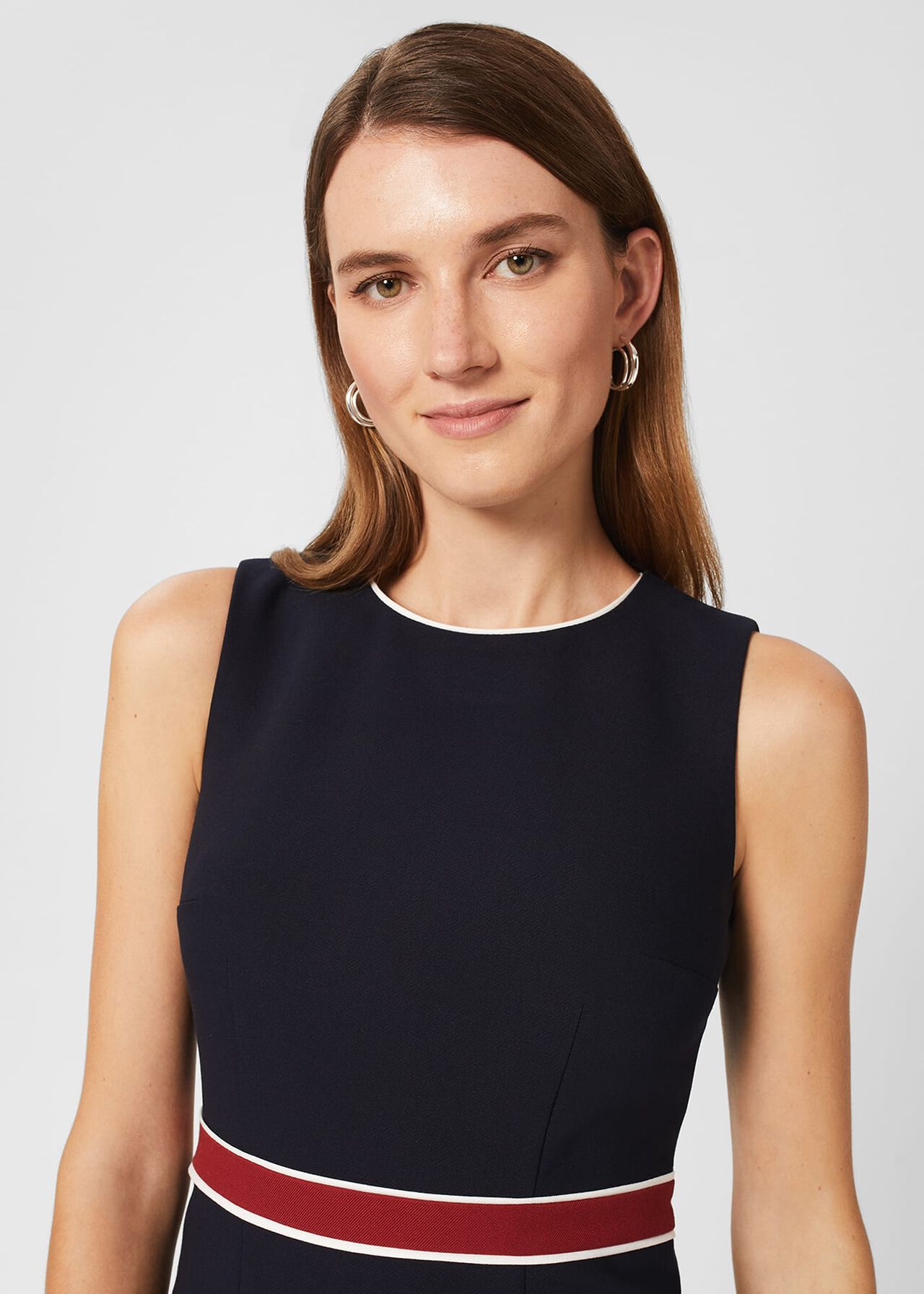 navy ivory dress