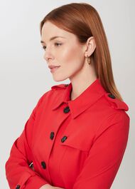 Ella Water Resistant Mac, Red, hi-res