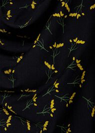 Hatty Jersey Dress, Navy Chartreuse, hi-res