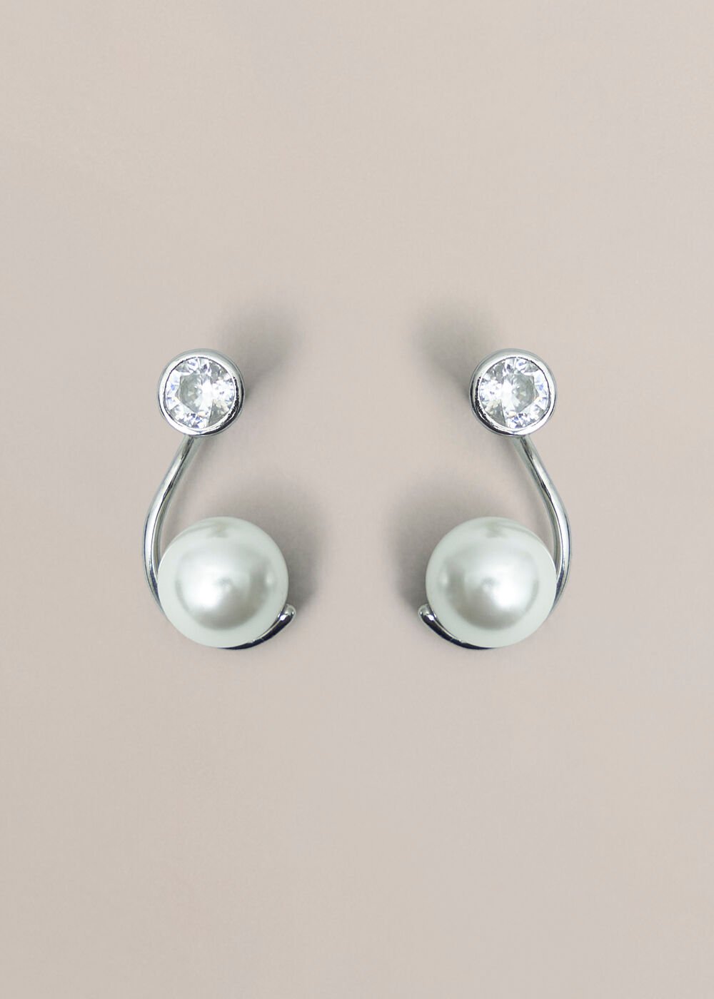 Robyn Glass Earrings, Silver, hi-res