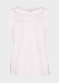 Maddy Cotton Vest, White, hi-res