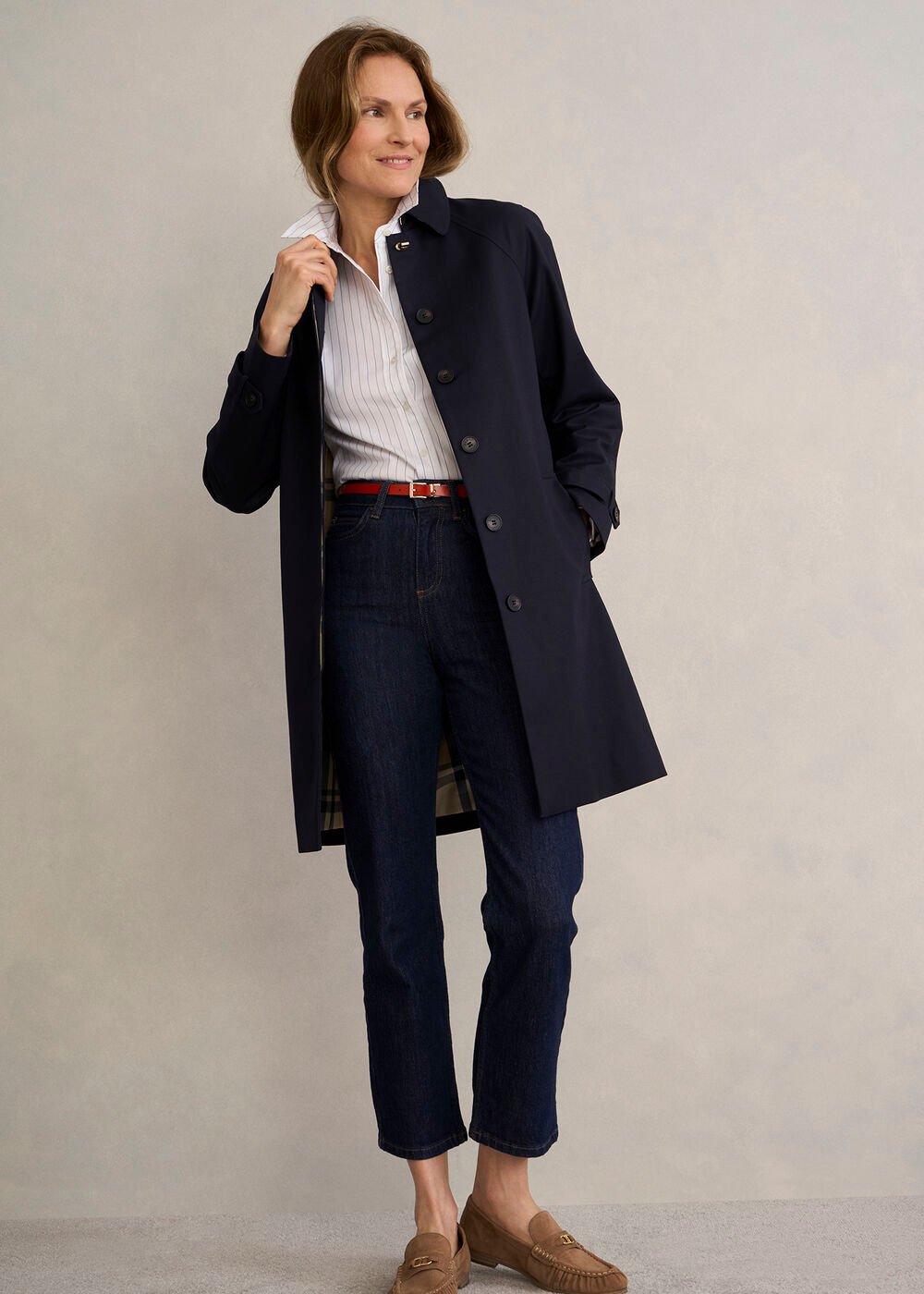 Pauline Skinny Reversible Leather Belt, Tan Pepper Red, hi-res