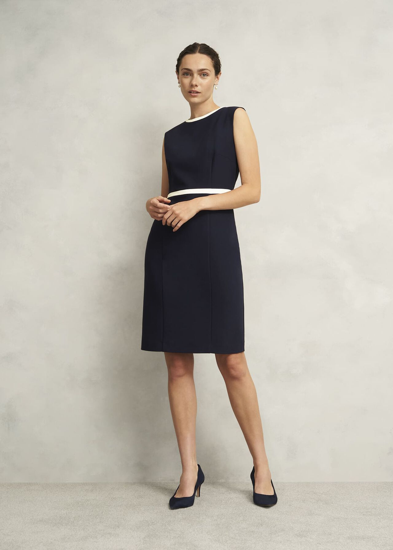 Sally Dress, Navy Ivory, hi-res