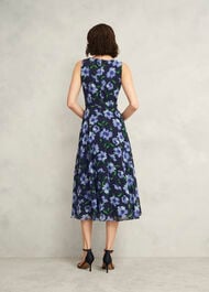 Carly Floral Printed Midi Dress, Midnight Multi, hi-res