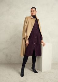 Robyn Shirt Dress, Malbec Purple, hi-res
