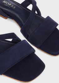 Mila Flat Sandal, Midnight, hi-res
