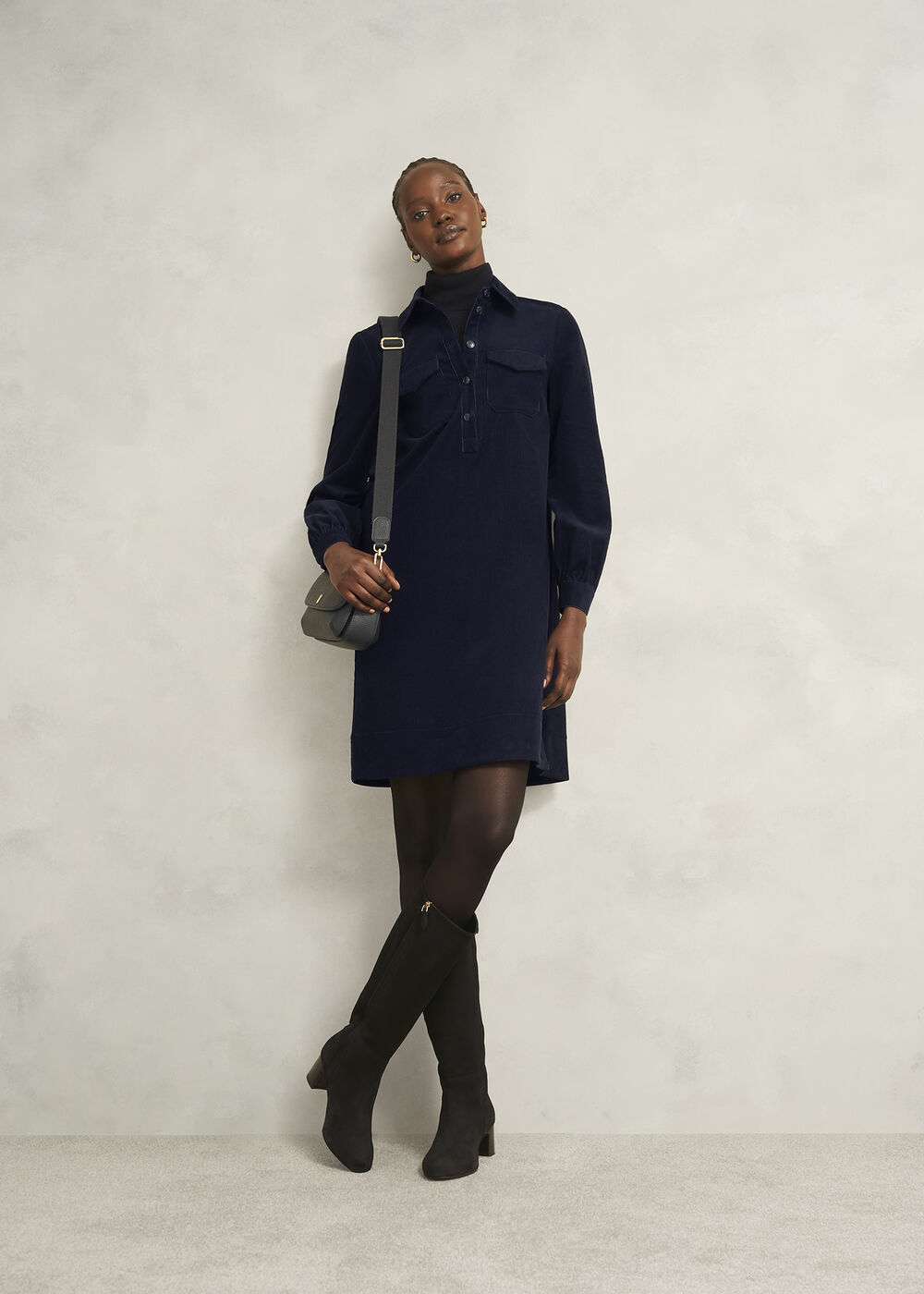 Lena Dress, True Navy, hi-res