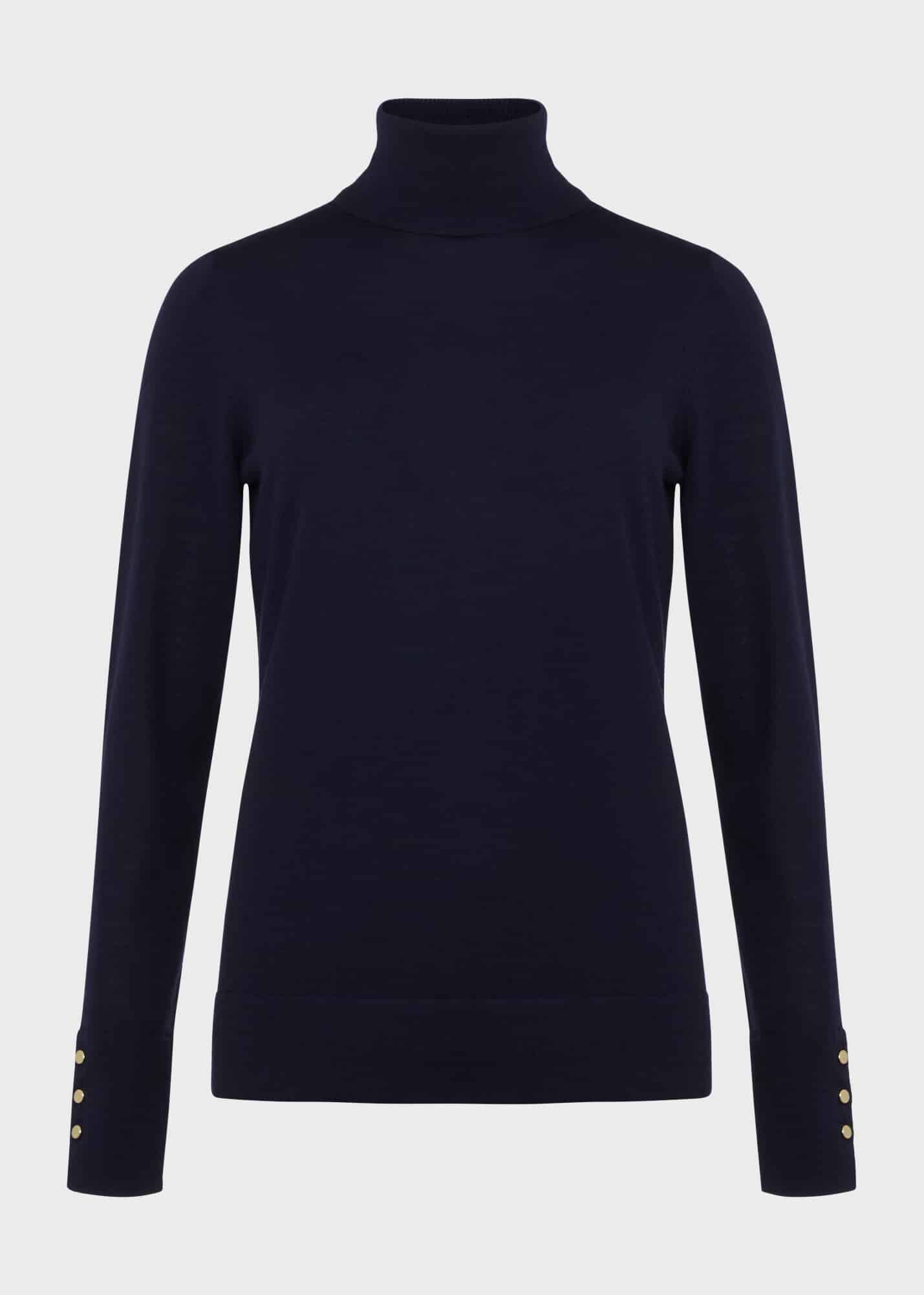 Lara Merino Wool Roll Neck Jumper