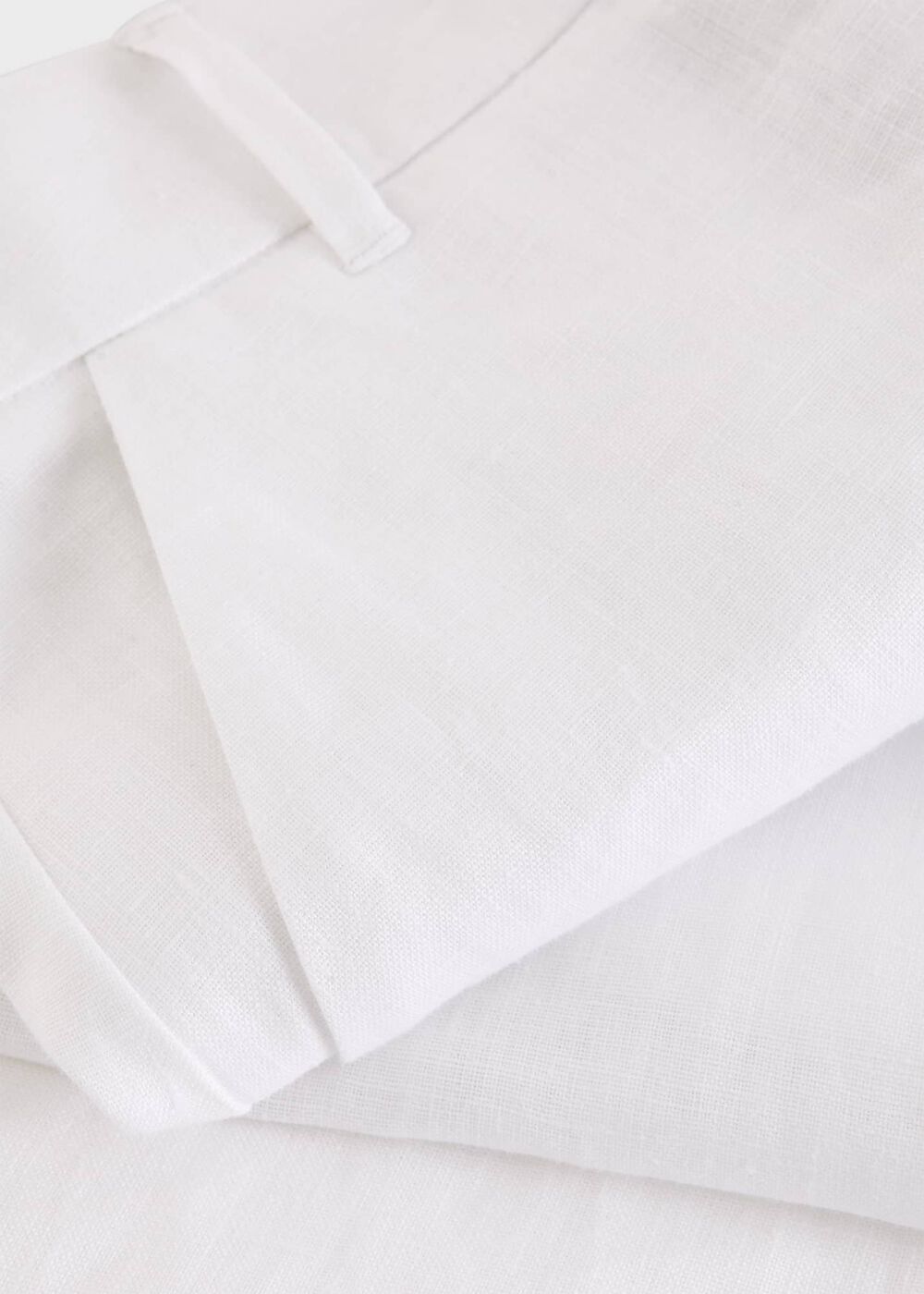Lynn Linen Trousers, White, hi-res