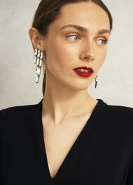 Meryl V Neck Maxi Dress, Black, hi-res