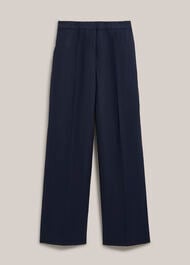 Petite Alessia Linen Wide Pants, Navy, hi-res