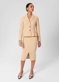 Beatrice Jacket, Beige Suede, hi-res