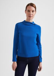 Talia Wool Cashmere Jumper, Electric Blue, hi-res