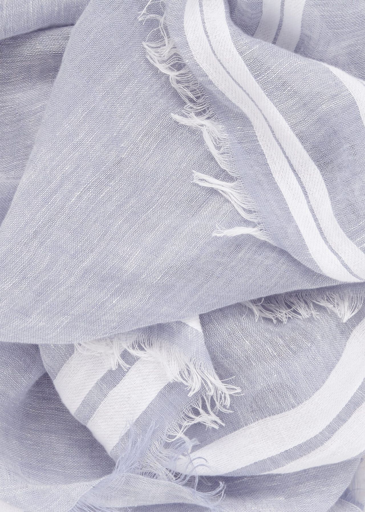 Maryam Linen Scarf , Serenity Blue, hi-res