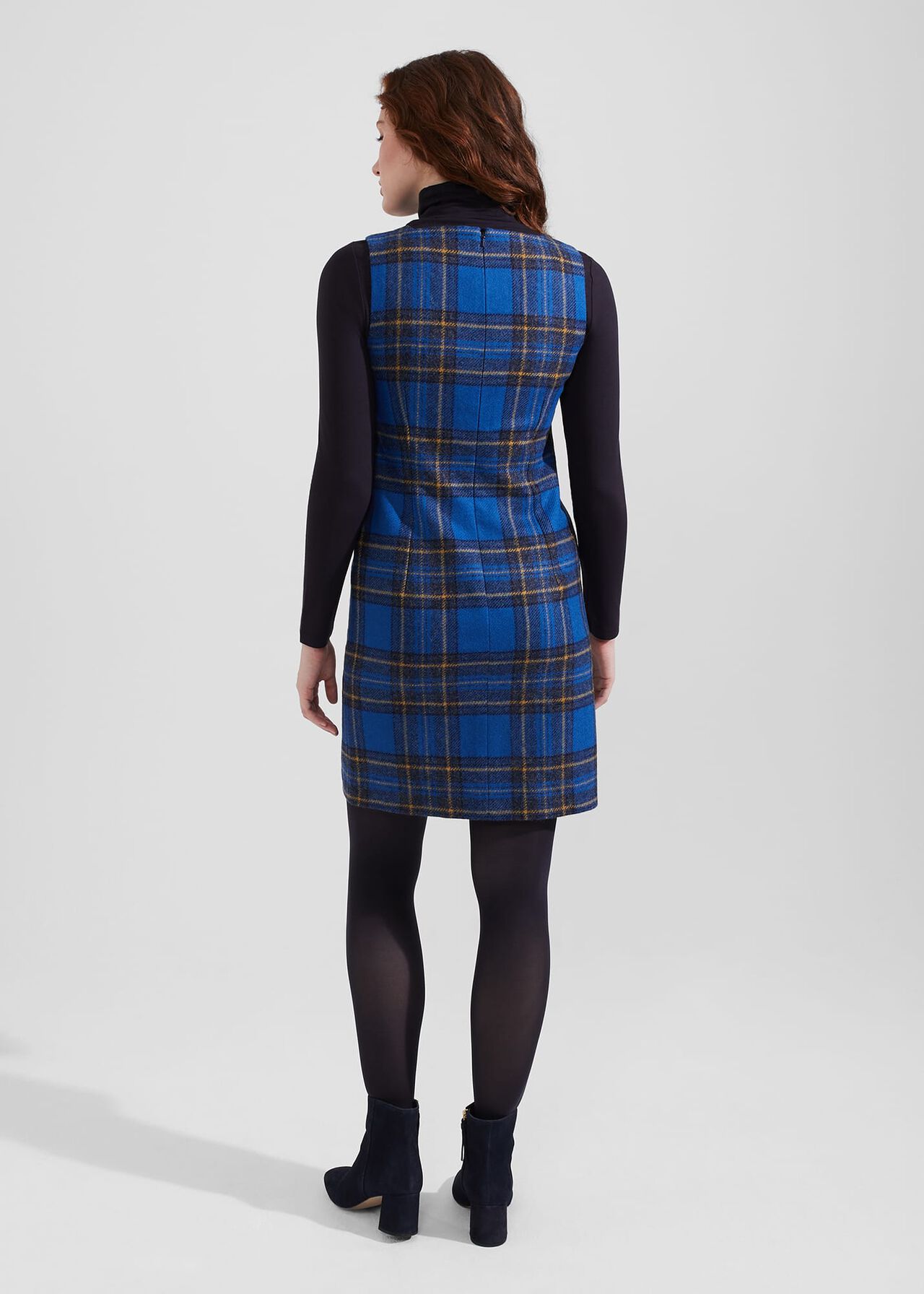 Petite Maven Wool Dress, Blue Multi, hi-res