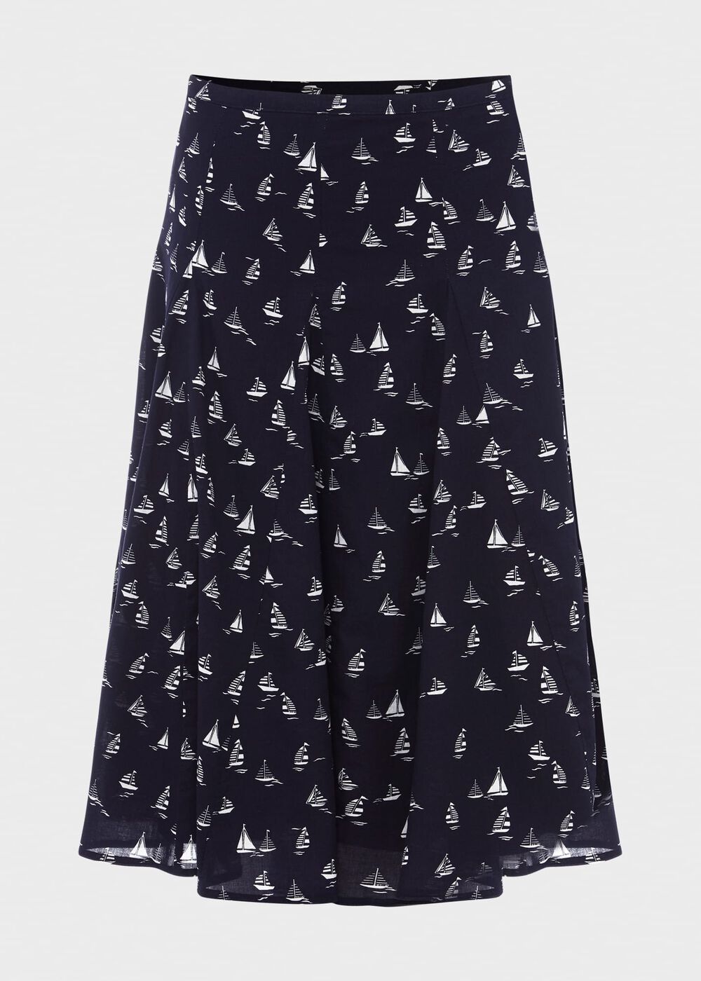 Melina Cotton Skirt, Navy White, hi-res
