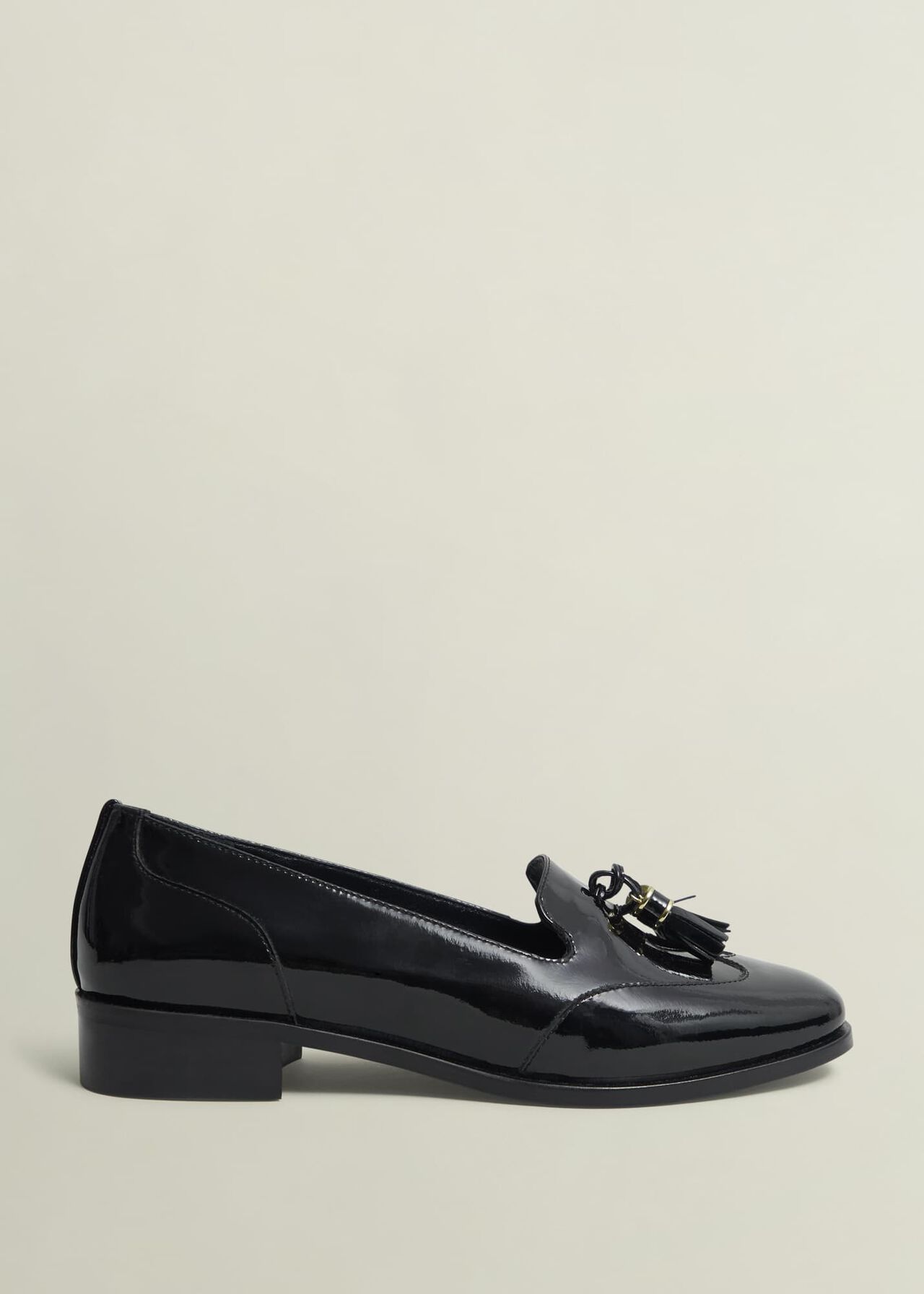 Eleanora Leather Loafers, Black, hi-res
