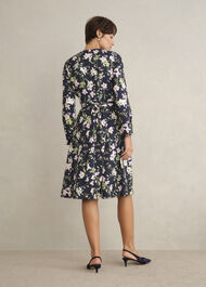 Sabine Floral Tie Dress, Midnight Multi, hi-res